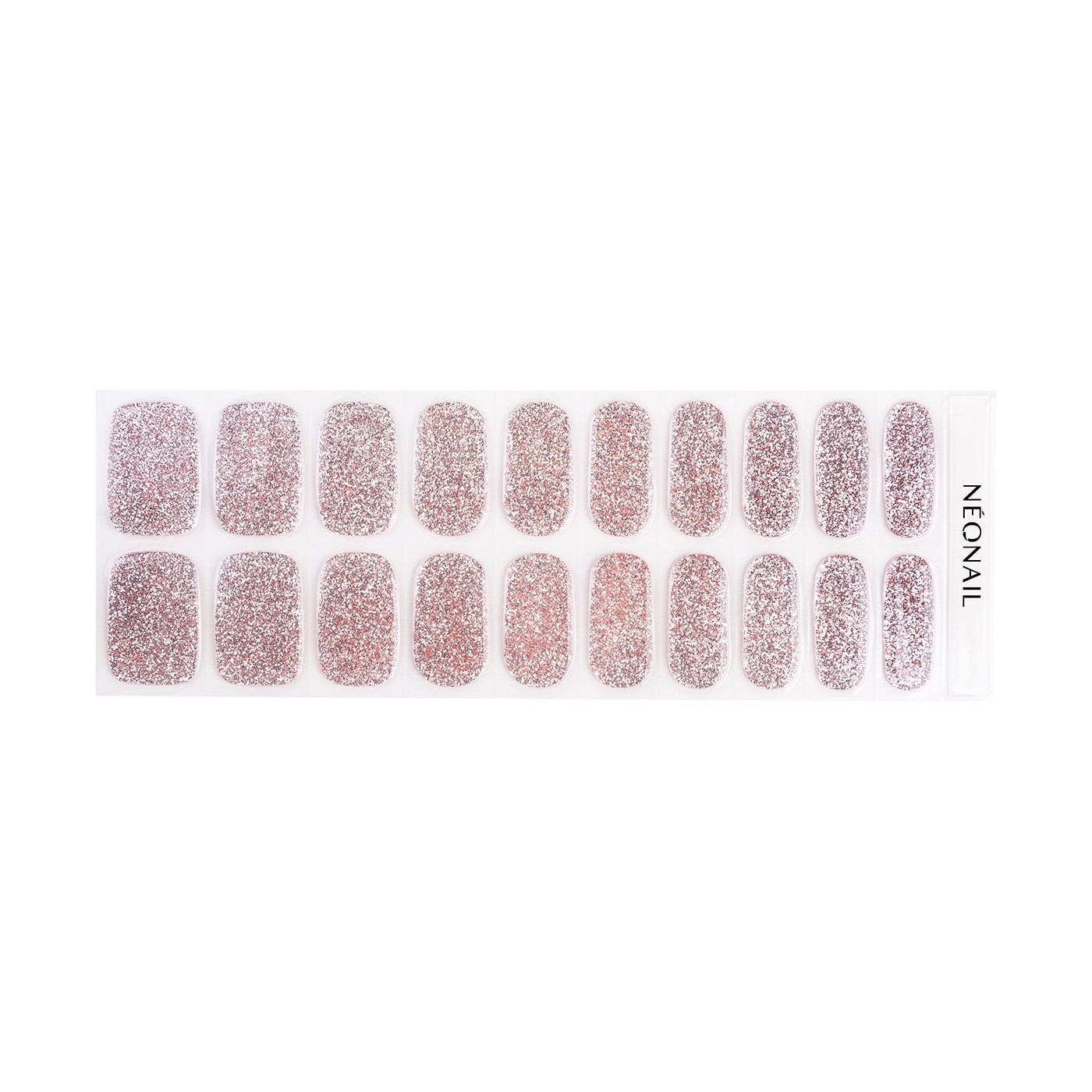 Gel Nail Stickers - manucure rose clair pailleté Gel Nail Stickers - manucure rose clair pailleté